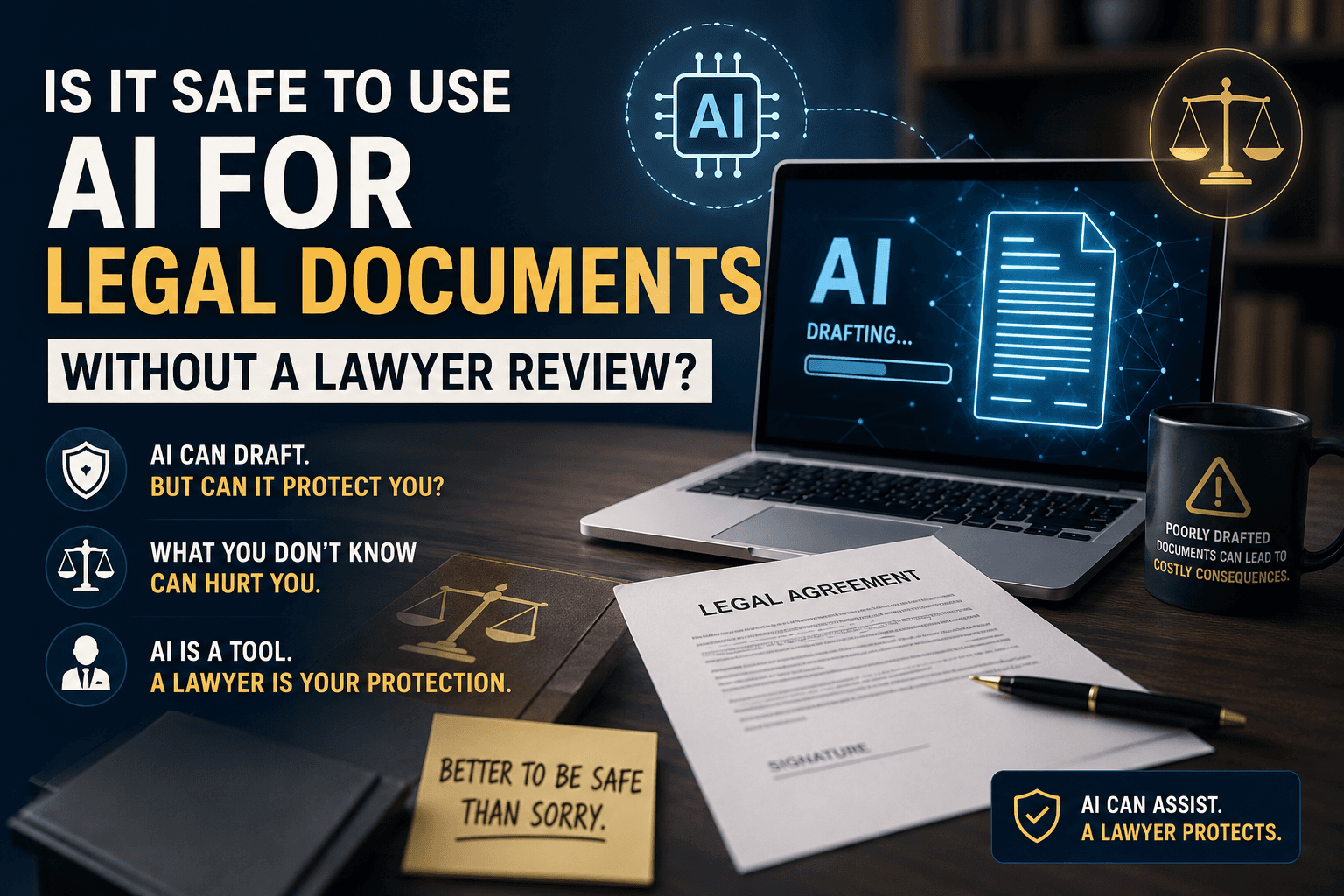 Is It Safe to Use AI for Legal Documents Without Lawyer Review?